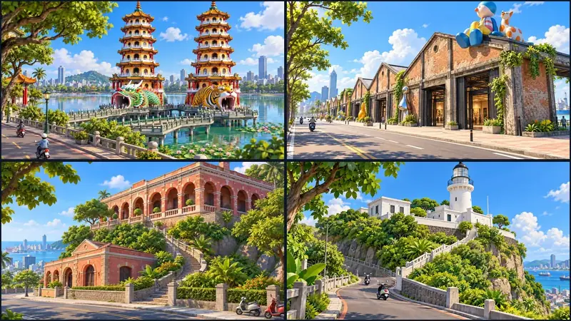 高雄景點:龍虎塔、駁二倉庫、打狗英國領事館、旗後燈塔